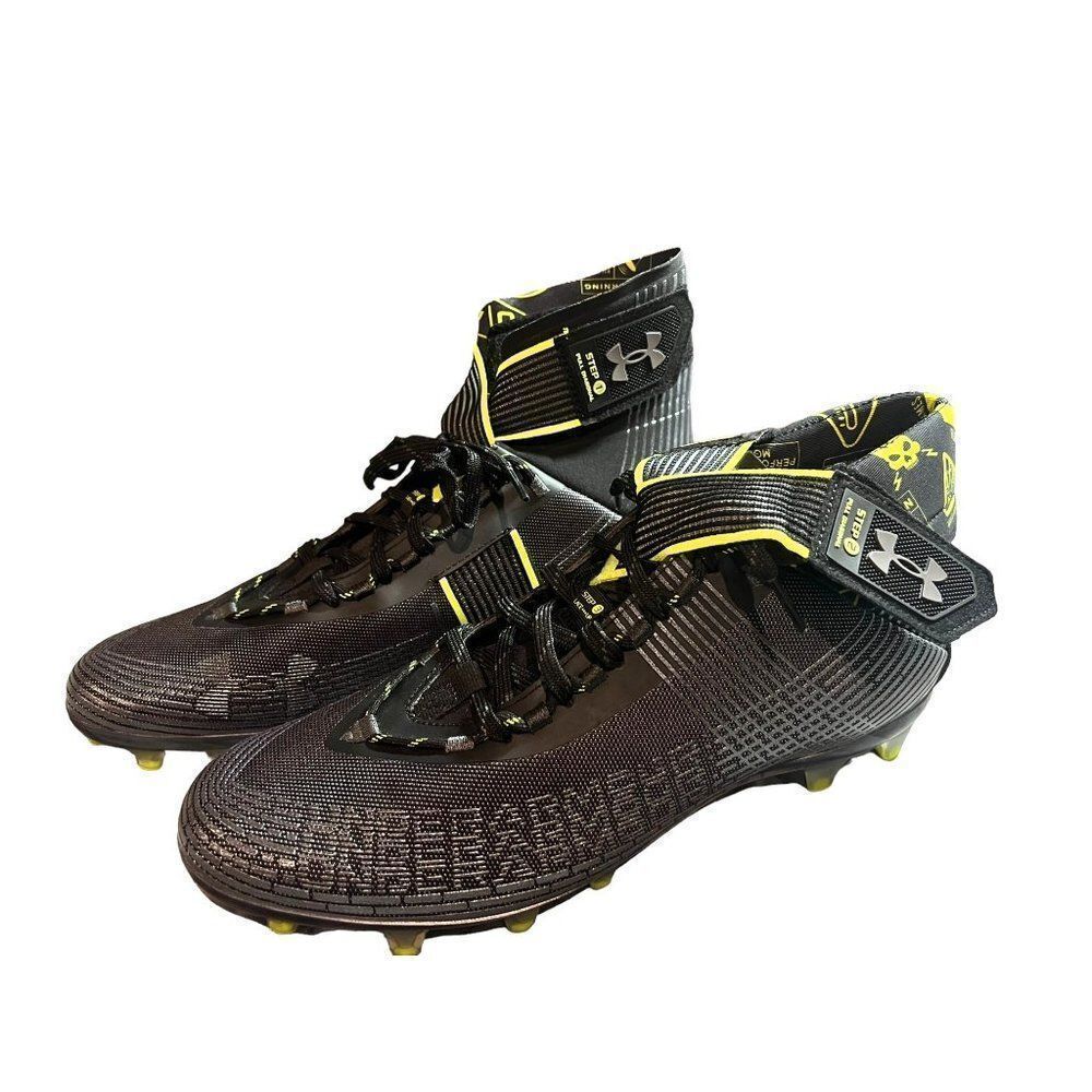Under Armour Highlight MC Football Black Jet Grey Cleats Shoes Men's Size 11